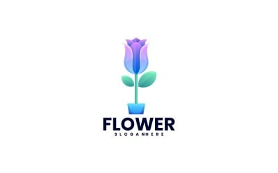 Logotipo colorido degradado de flores 5