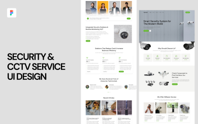 Säkerhet och CCTV Service UI Design