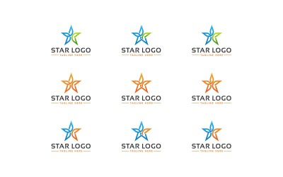 Ster Logo Sjabloon Vector Pictogram Illustratie Ontwerp