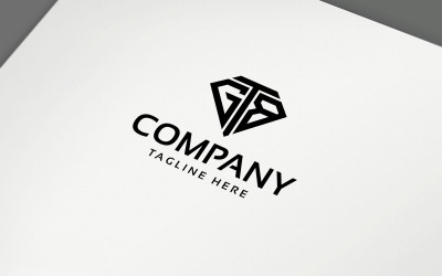 TGB ou GTB Logo Design Conceito de diamante