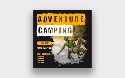 Camping Facebook Instagram bejegyzéssablon