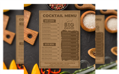 Menu dei cocktail - Modello di volantino n. 4