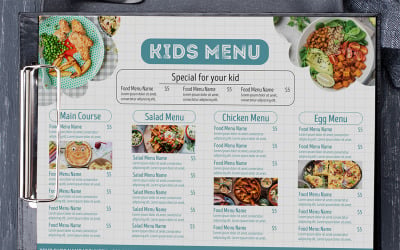Menu Infantil - Modelo de Folheto nº 5
