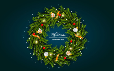 t corona de deseos de navidad con corona navideña decorada