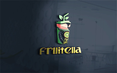 Fruitella Logo Template Can Be Used For Fruits And Juices And Cocktail Shop