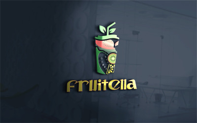 Fruitella-Logo-Vorlage kann für Obst und Säfte und Cocktail-Shop verwendet werden
