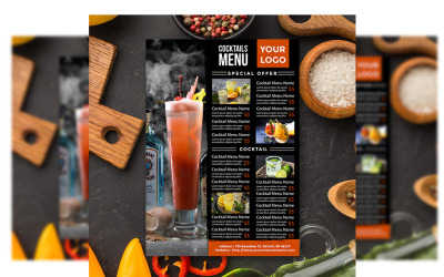 Menu koktajli — szablon ulotki nr 5