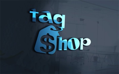Plantilla de logotipo de tienda de etiquetas para etiquetas de tienda con signo de dólar
