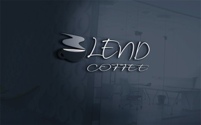 Шаблон логотипу Blend Coffee для кав'ярні та кафе