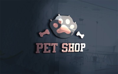 Шаблон логотипу Pet Shop для обладнання для собак тощо