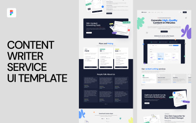 Content Writer Service UI sablon