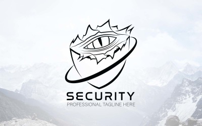 Design do logotipo de segurança Dragon Eye Shield - Identidade da marca