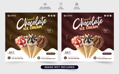 Дизайн веб-банера зі знижкою морозива