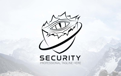 Dragon Eye Shield Security Logo Design - varumärkesidentitet
