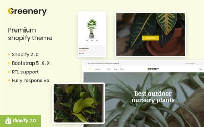 Greenery - The Outdoor Plant Shopify tema de comércio eletrônico