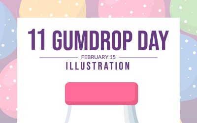 11 Nationaler Gummibonbon-Tag Illustration