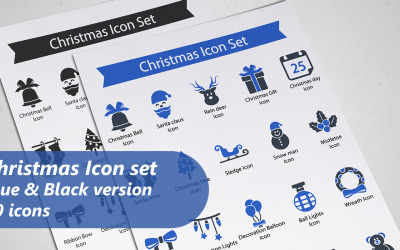 Weihnachts-Glyph-Icon-Set-Vorlage