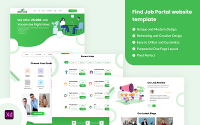 Brightjob — profesjonalny szablon strony internetowej portalu z ofertami pracy