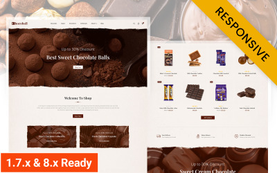 Chocoball – Адаптивна тема Prestashop для магазинів шоколаду, пекарні та продуктів харчування
