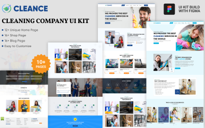 Cleance - Modèle d&amp;#39;interface utilisateur de fournisseur de services de nettoyage | Figma