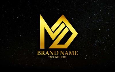 Creative Letter MD Logo Design - Identidade da Marca