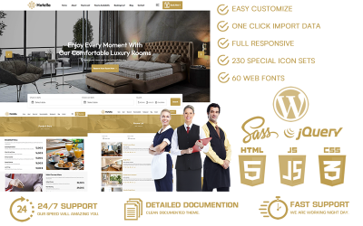 Hotella — тема WordPress для гостиниц, размещения и бронирования