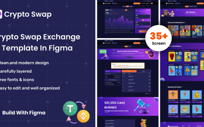 Kit de interfaz de usuario de Crypto Swap Exchange | figma