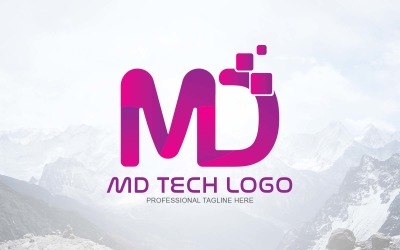 Nieuw Creative Letter MD-logo-ontwerp