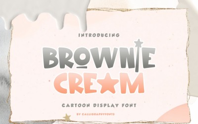 Fonte de Exibição de Brownie Cream