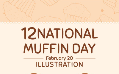 12 National Muffin Day Illustration