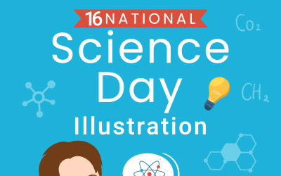16 National Science Day Ilustrace