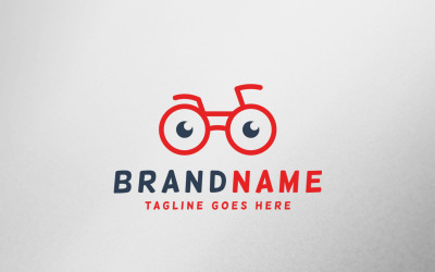 Nerd Bike Logo Template Design