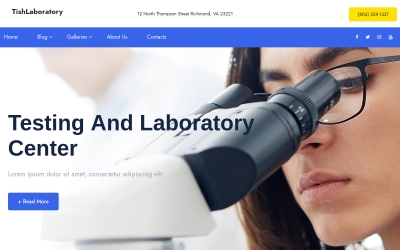 TishLaboratory - Motyw WordPress do badań laboratoryjnych i naukowych