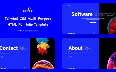 Ubele - Modello di portfolio HTML multiuso CSS Tailwind