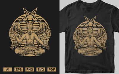 Baphomet världen vektorillustration