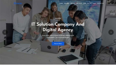 Kirana — motyw WordPress strony docelowej rozwiązania IT