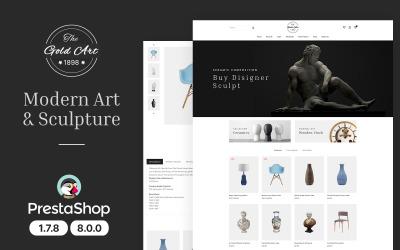 The Gold Art - Sanat, El Sanatları ve Sergi Galerisi Prestashop Teması
