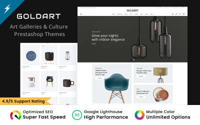 Złota sztuka - Galeria sztuki, rękodzieła i wystaw Motyw Prestashop
