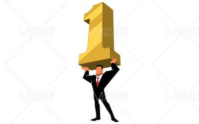 Biznesmen numer jeden ilustracji wektorowych