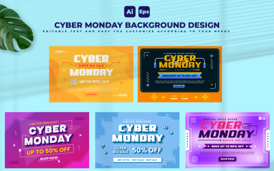 Cyber Monday-Hintergrunddesignvorlage V3