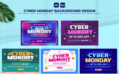 Cyber Monday-Hintergrunddesignvorlage V6
