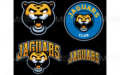 Jaguar, Club, Maskottchen, Vektor, Illustration