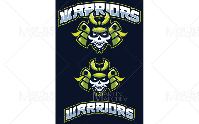 Warriors team mascotte vectorillustratie