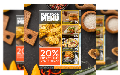 Progettazione del menu del cibo del ristorante