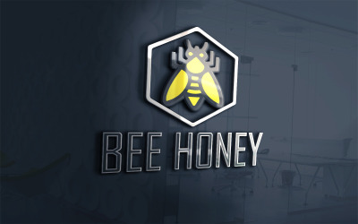 Шаблон логотипу Bee Honey для медово-бджолиної компанії