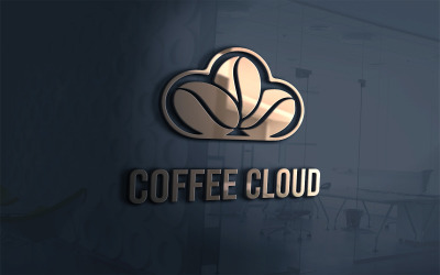 Шаблон логотипу «Coffee Cloud» для кафе та інтернет-кафе