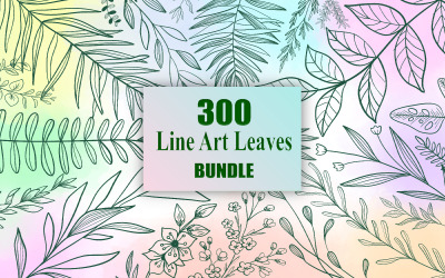 Feuilles d&amp;#39;art en ligne dessinées à la main