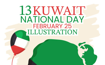 13 National Kuwait Day Illustration