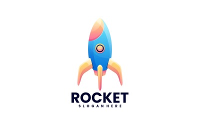 Rocket Gradient Colorful Logo Design