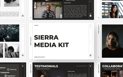 Sierra - modelo de PowerPoint de kit de mídia